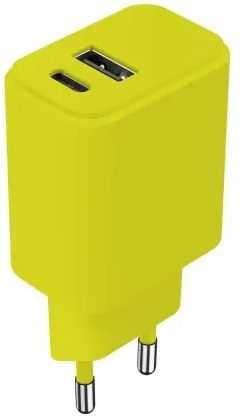 Setty AC-2011 USB + USB-C 20W Lime