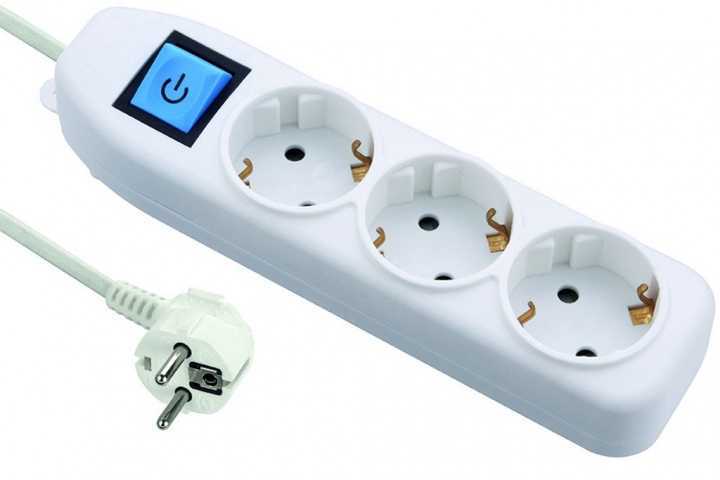Electraline 62442 power strip / extension cord, 3 meters, 16 amps