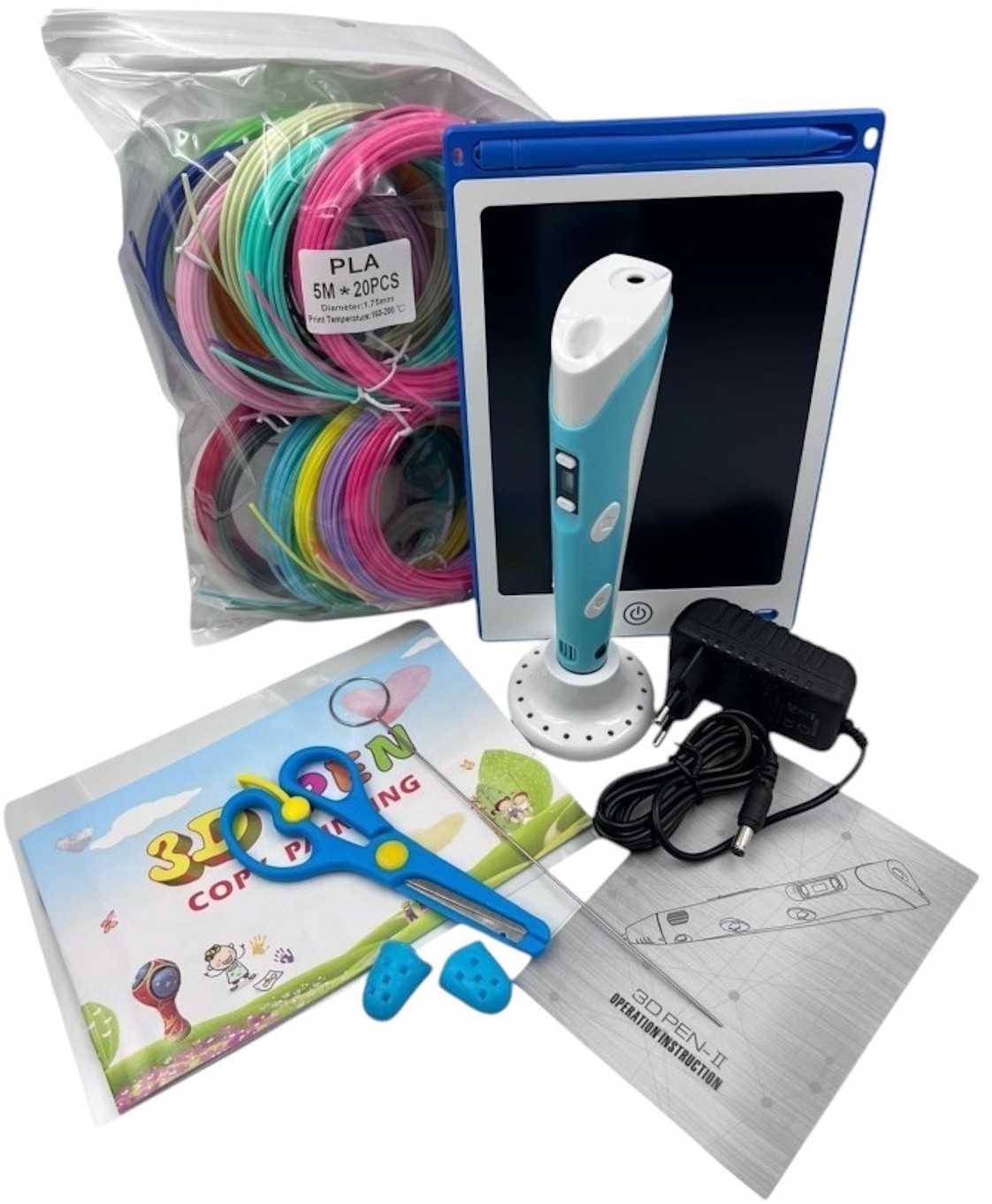 Riff 3D printing pen 7in1 5m x 20 Colors Blue RF-3DPEN-7IN1-BL