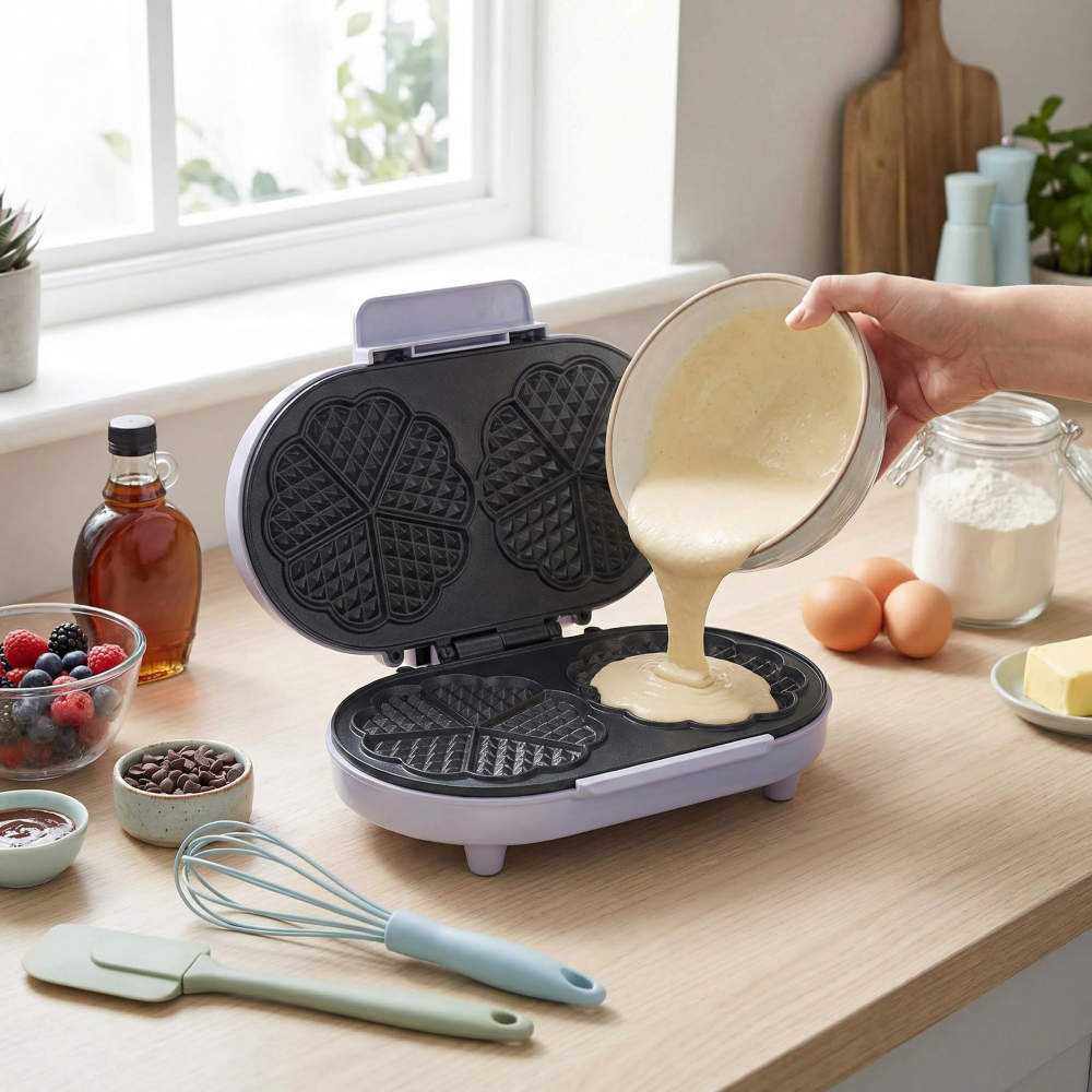 Giles AND amp; Posner EK6700GSPPVDE Double Heart Waffle Maker