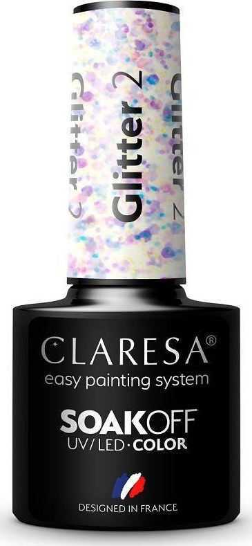 Claresa Soak Off UV/LED Glitter hybrid lacquer 2 x 5g