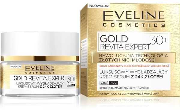 Eveline Gold Revita Expert 30+ Smoothing Day and Night Cream-Serum