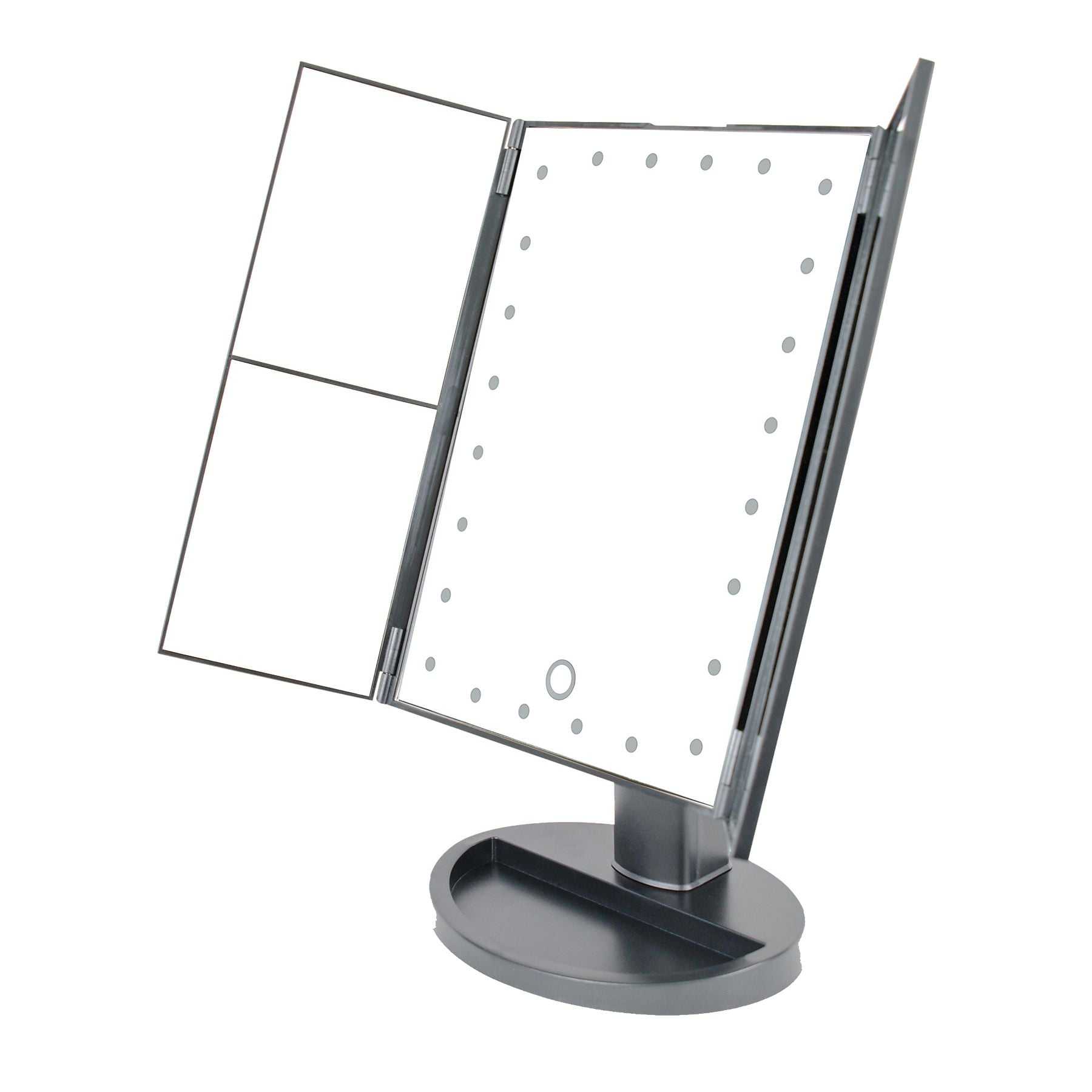 RIO 24 LED Touch Dimmable Makeup Mirror, Black