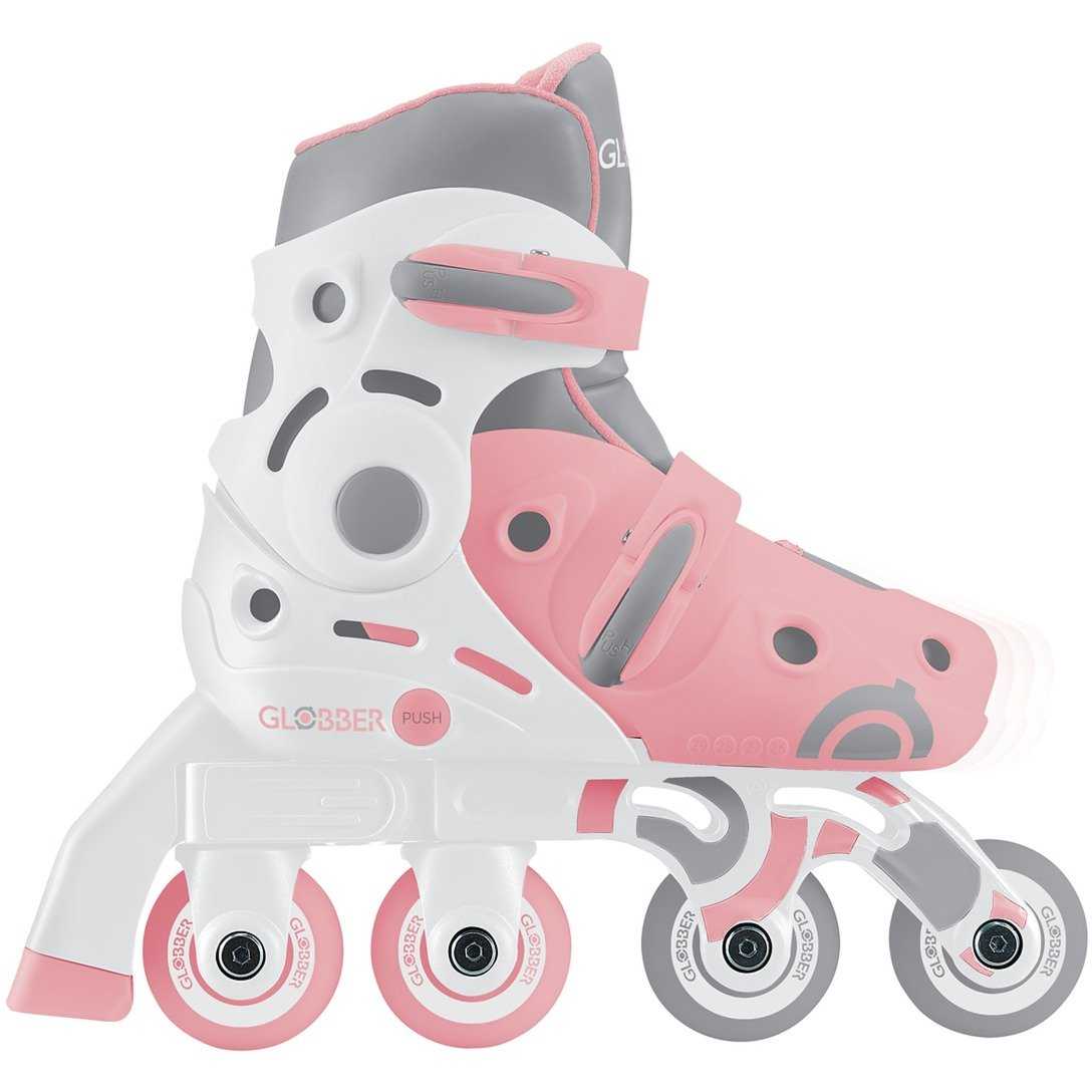Globber Learning Skates 2-in-1, size 26-29, pink inline skates