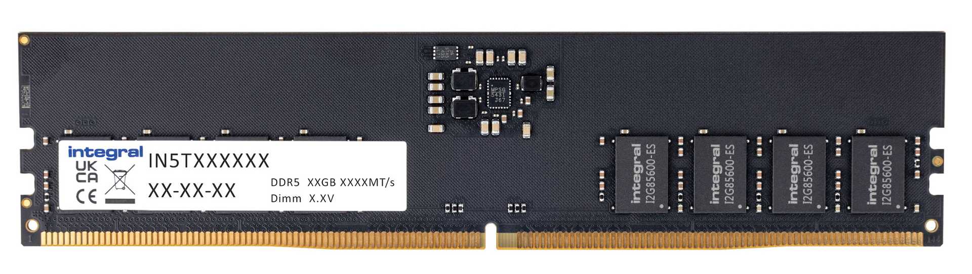 INTEGRAL Black 8GB DDR5 5600MHz UDIMM IN5T8GNJWDX