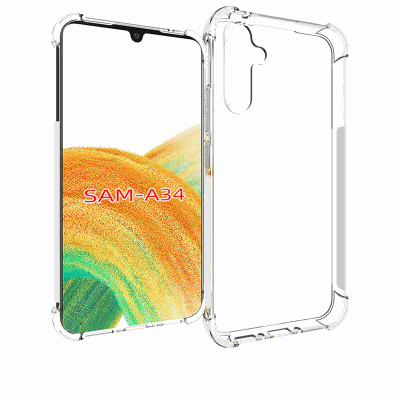Fusion Accessories AND quot;Anti shock 1.5mm Silicone Back Case Galaxy A34 5G AND quot; Transparent