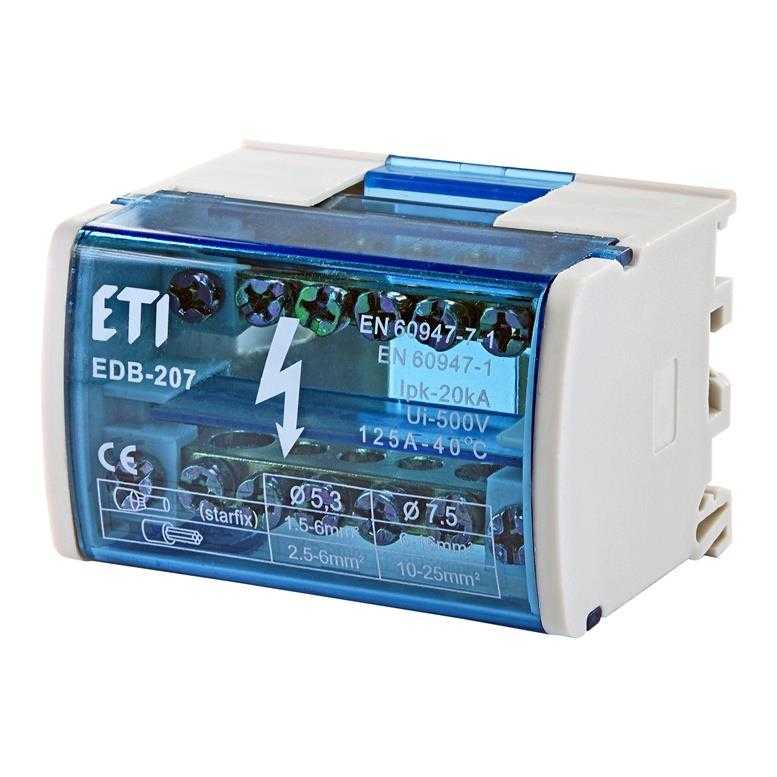 ETI DISTRIBUTION BLOCK EDB-207 2X7 100A/500V