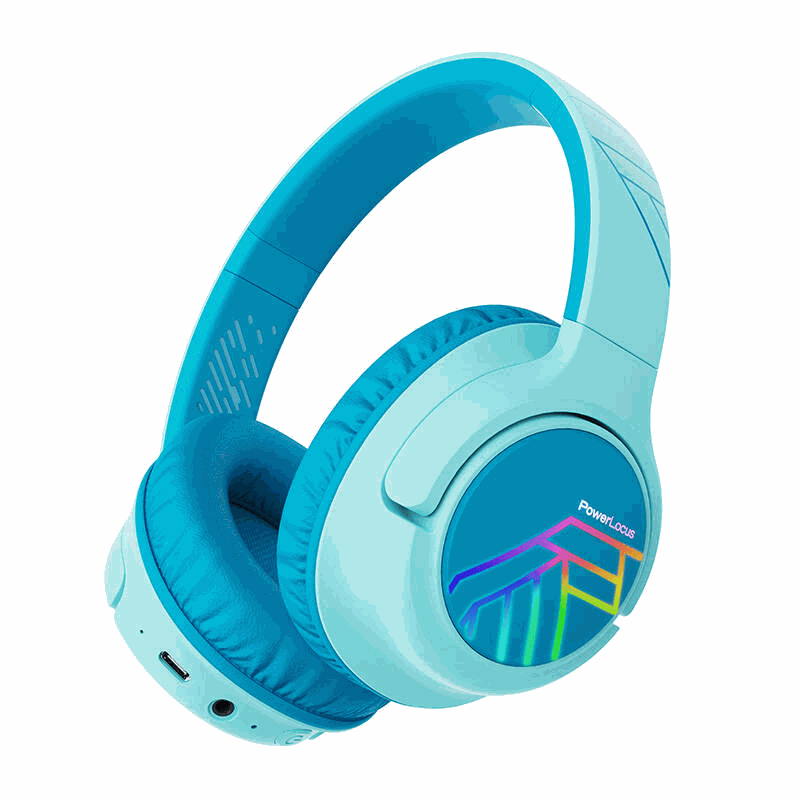 PowerLocus Bobo wireless headphones for kids (blue)