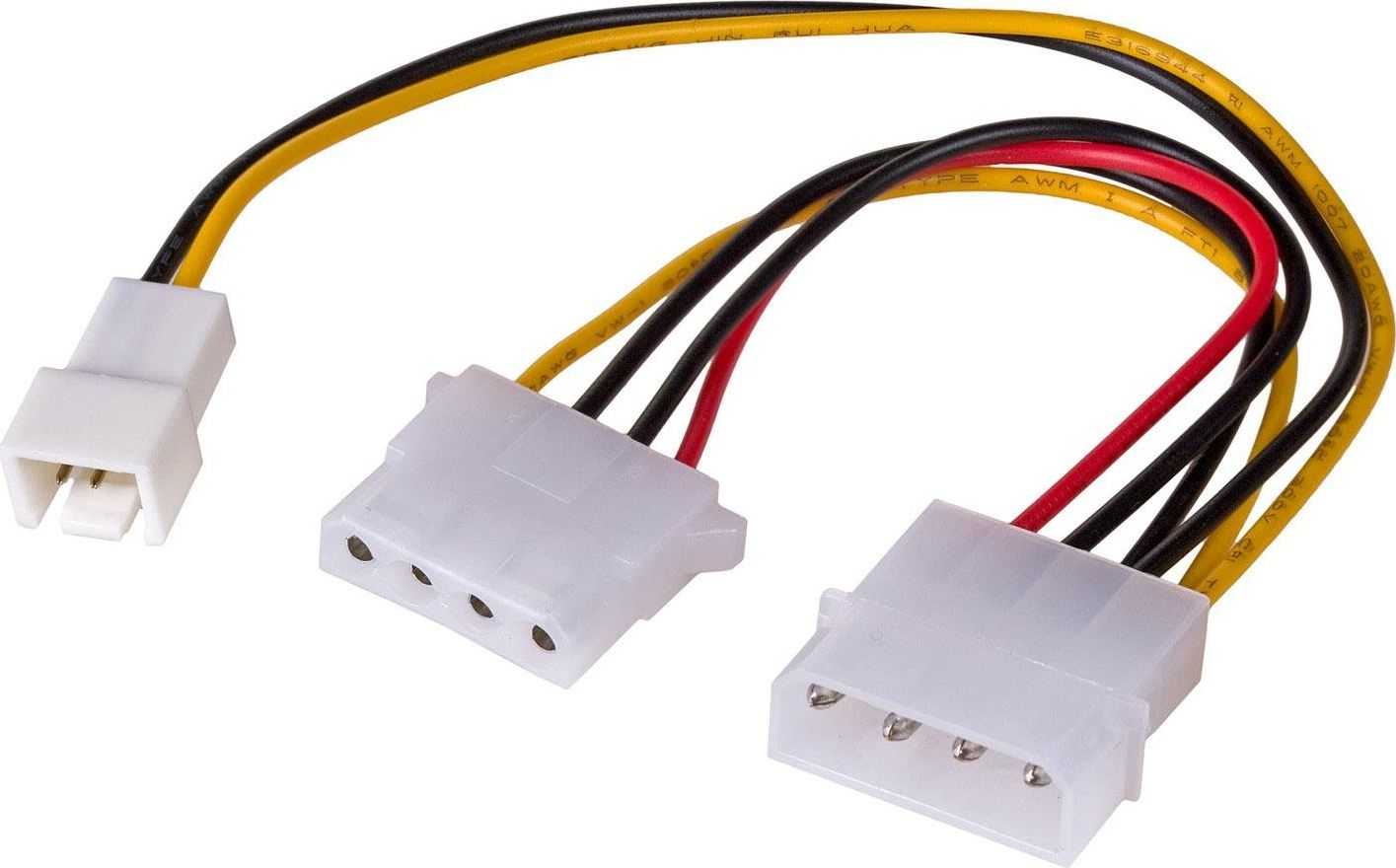 AKYGA ADAPTER MOLEX/ MOLEX + 3-PIN 12V AK-CA-35