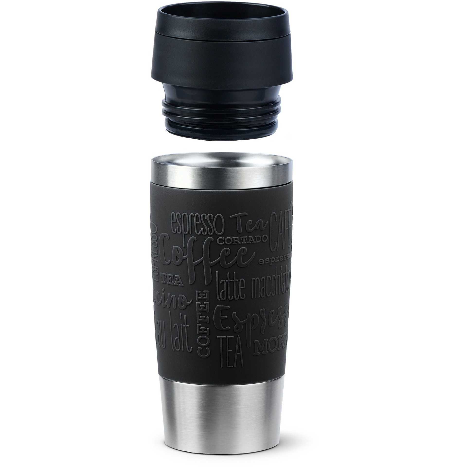 EMSA TRAVEL MUG Classic Thermo Mug (black/stainless steel, 0.36 liters
