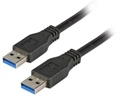 EFB USB3.0 A-A, St.-St., 1.0m, black, Premium