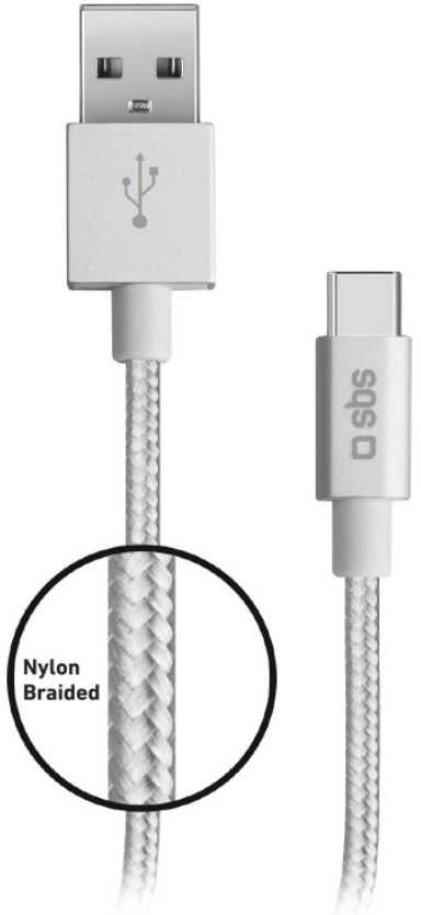 SBS USB-A / USB-C 1.5m Silver