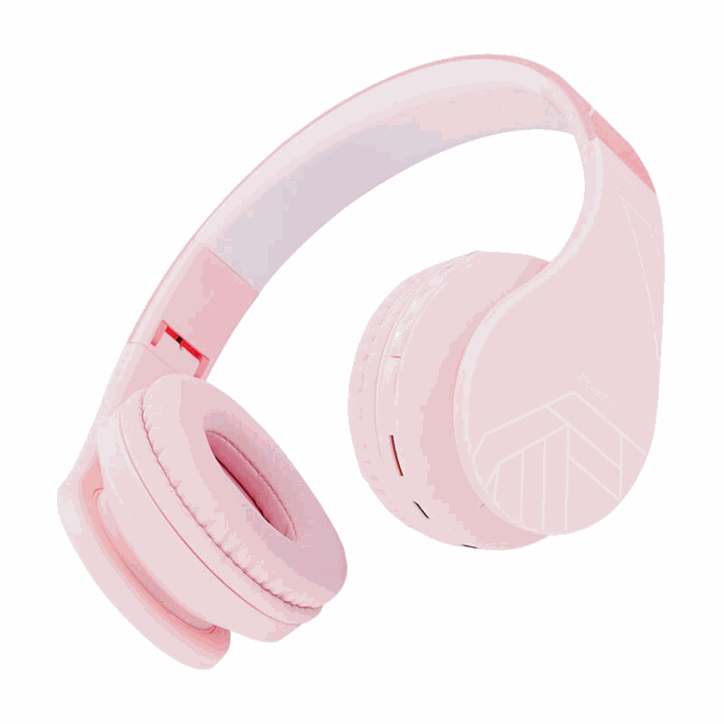 PowerLocus P1 wireless headphones for kids (pink)