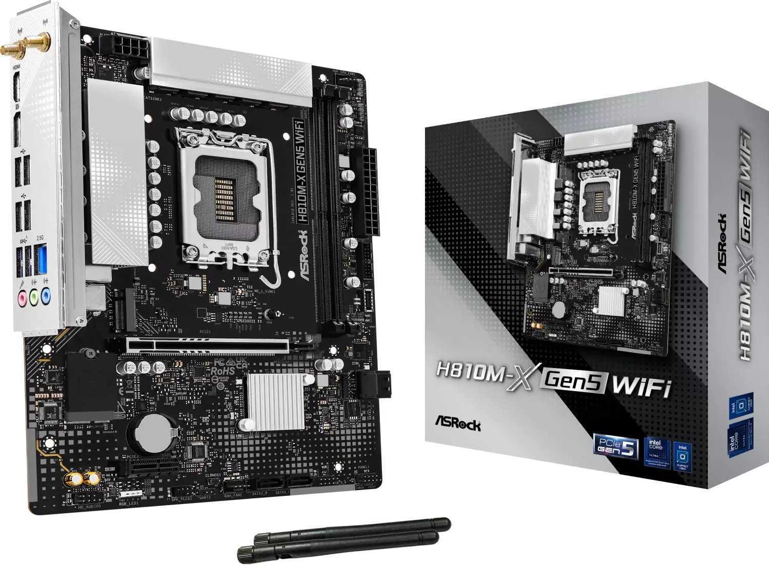 ASROCK H810M-X GEN5 WIFI 1851 mATX HDMI/DP DD