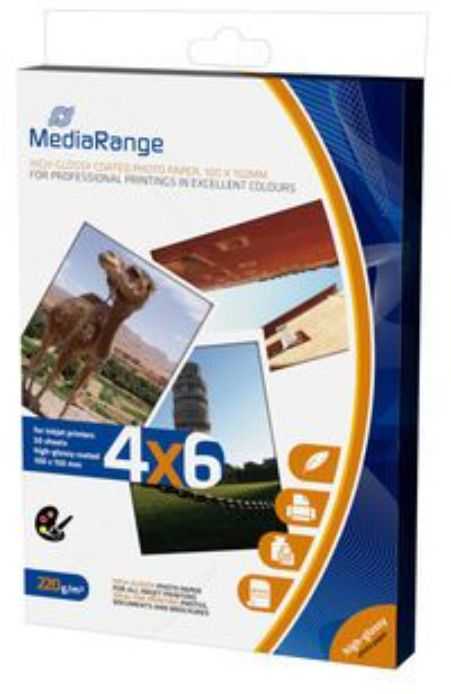 MediaRange Glossy photo paper 10x15cm, 220g