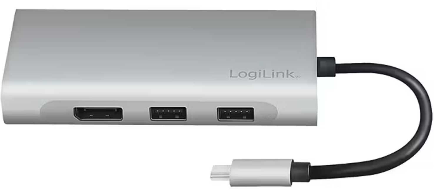 Logilink UA0382 USB-C 8-in-1 Silver