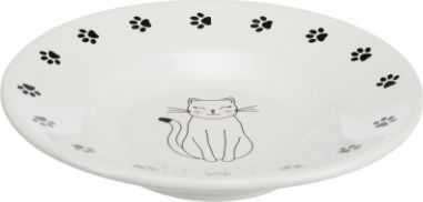 Trixie Ceramic bowl for brachycephalic breeds, white, 15cm