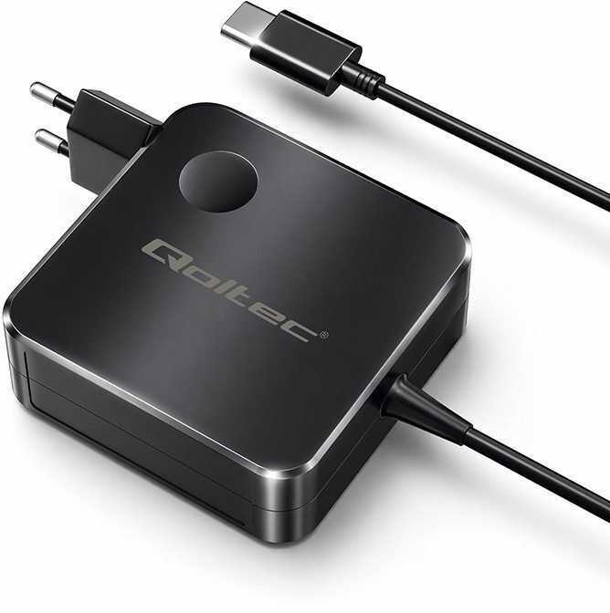 Qoltec 100W GaN Super Fast | USB-C PD | 5-20V | 3-5A | Laptop | MacBook | Smartphone | + 1.8m cable