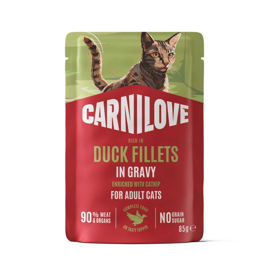 CARNILOVE Cat Pouch Duck Catnip 85 g