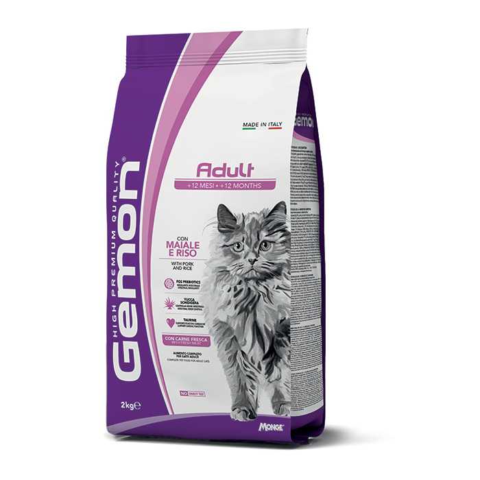 Gemon Adult Cat Food with Pork and Rice 2 kg