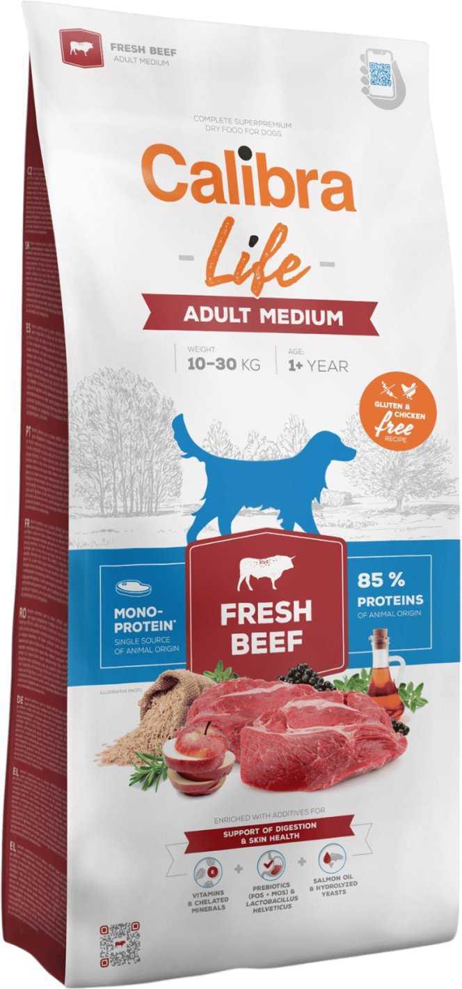Calibra DOG life adult medium fresh beef 12kg