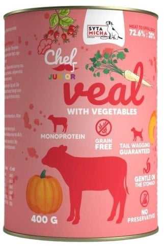 SYTA MICHA Chef veal with vegetables junior wet food for