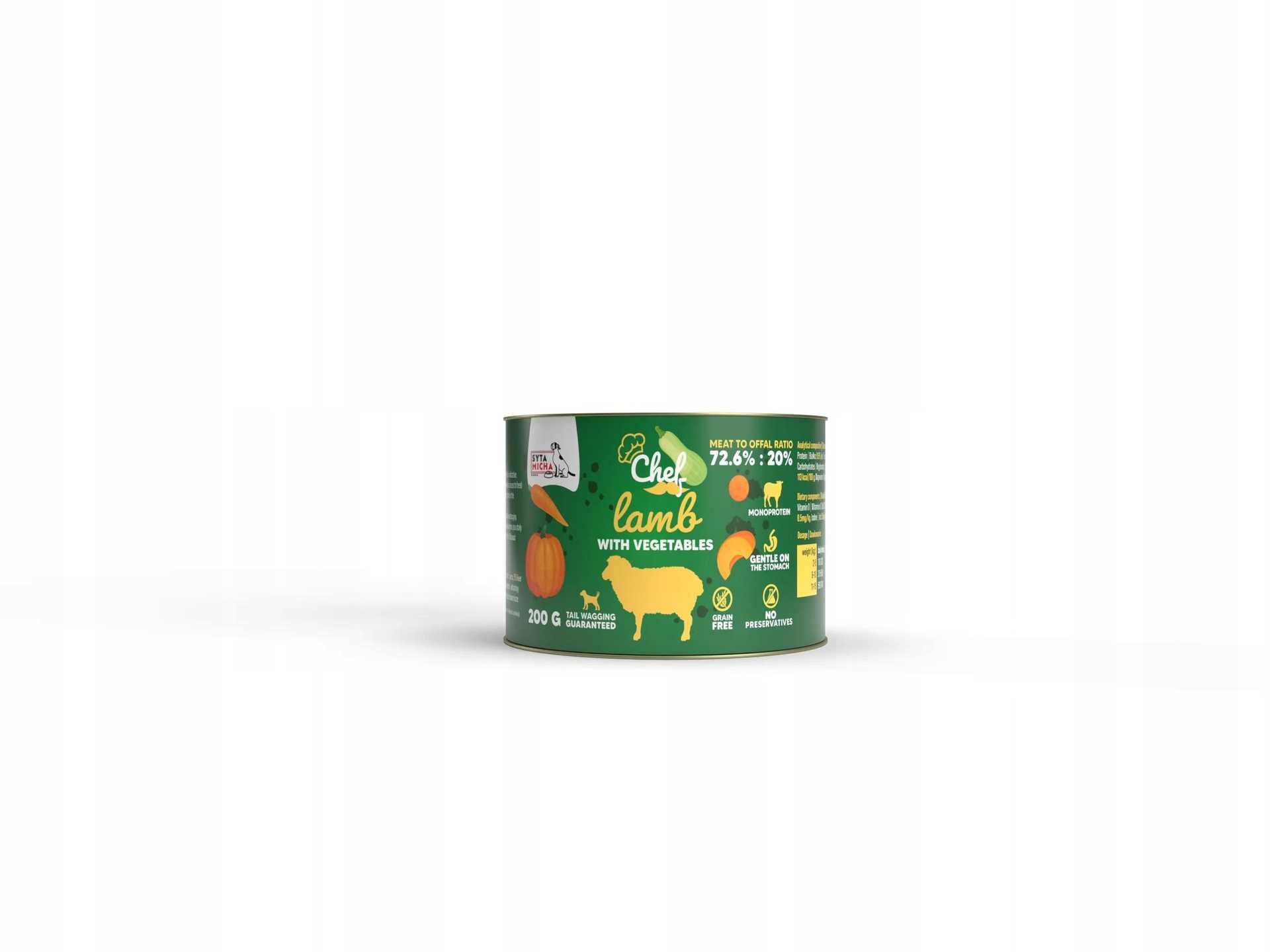 SYTA MICHA Chef Lamb with vegetables Mono - wet dog food - 20