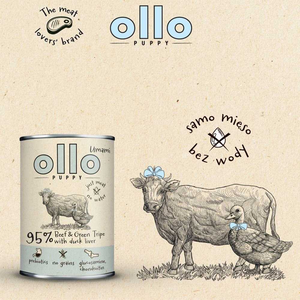 OLLO _7607239 Puppy Umami Beef and Green Tripe with Duck Liver - wet d