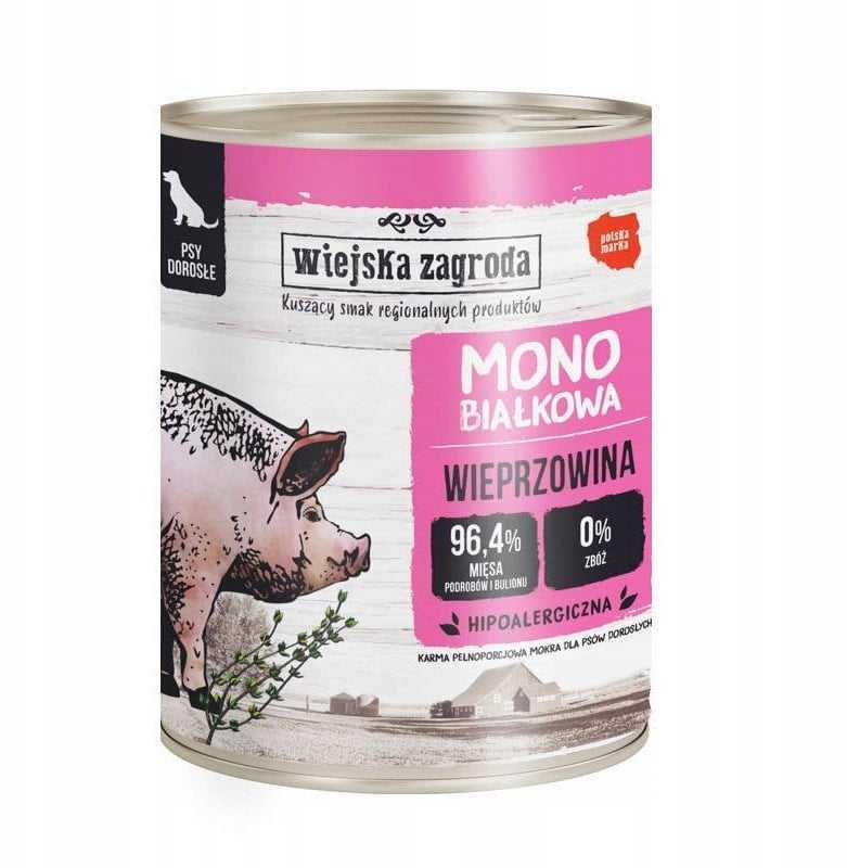 wiejska zagroda Single-protein with pork 800g