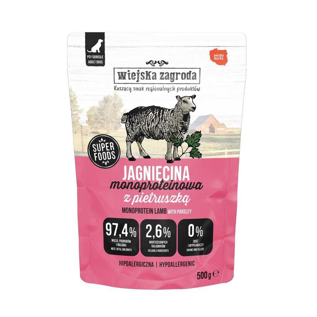 wiejska zagroda Single-protein lamb wet dog food 5