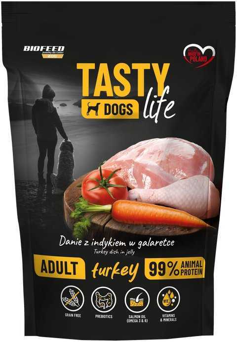 BIOFEED Tasty dog life indyk 90% pouch 500g