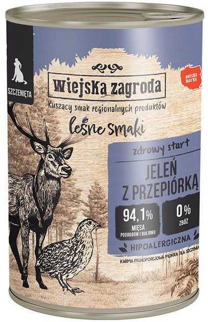 wiejska zagroda Wet food for dogs Leśne smaki Venison with..