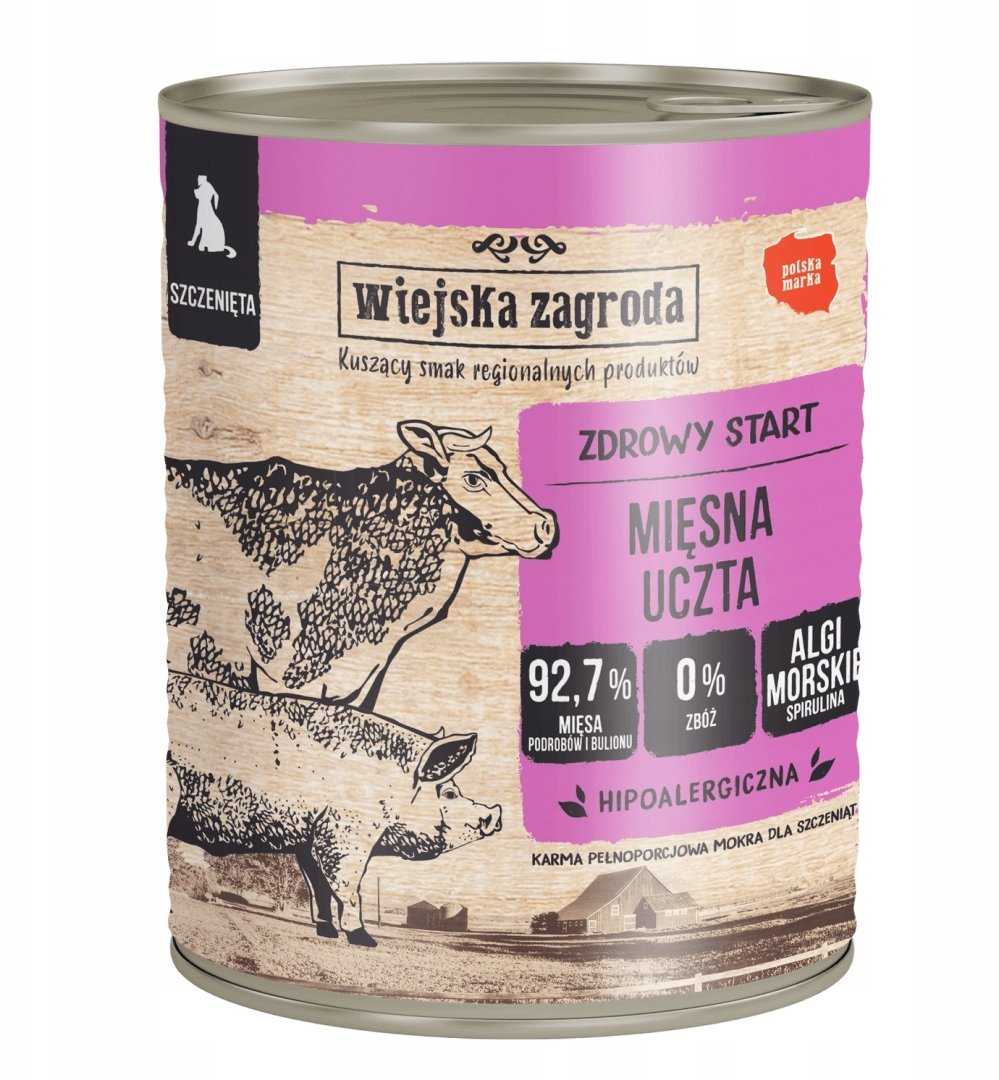 wiejska zagroda _8258547 Wet dog food Meaty feast (puppy)