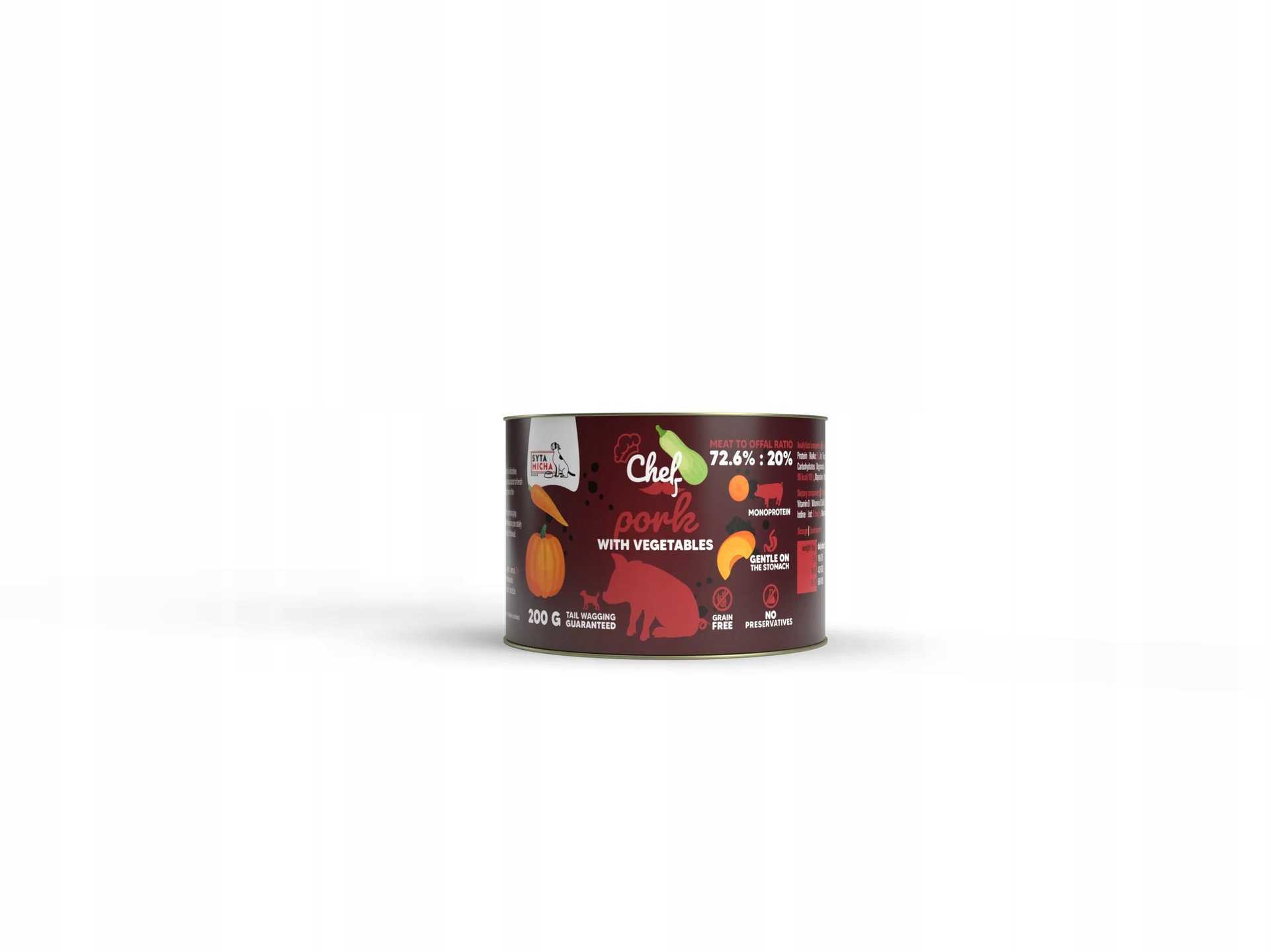 SYTA MICHA Chef Pork with vegetables Mono - wet dog food - 20