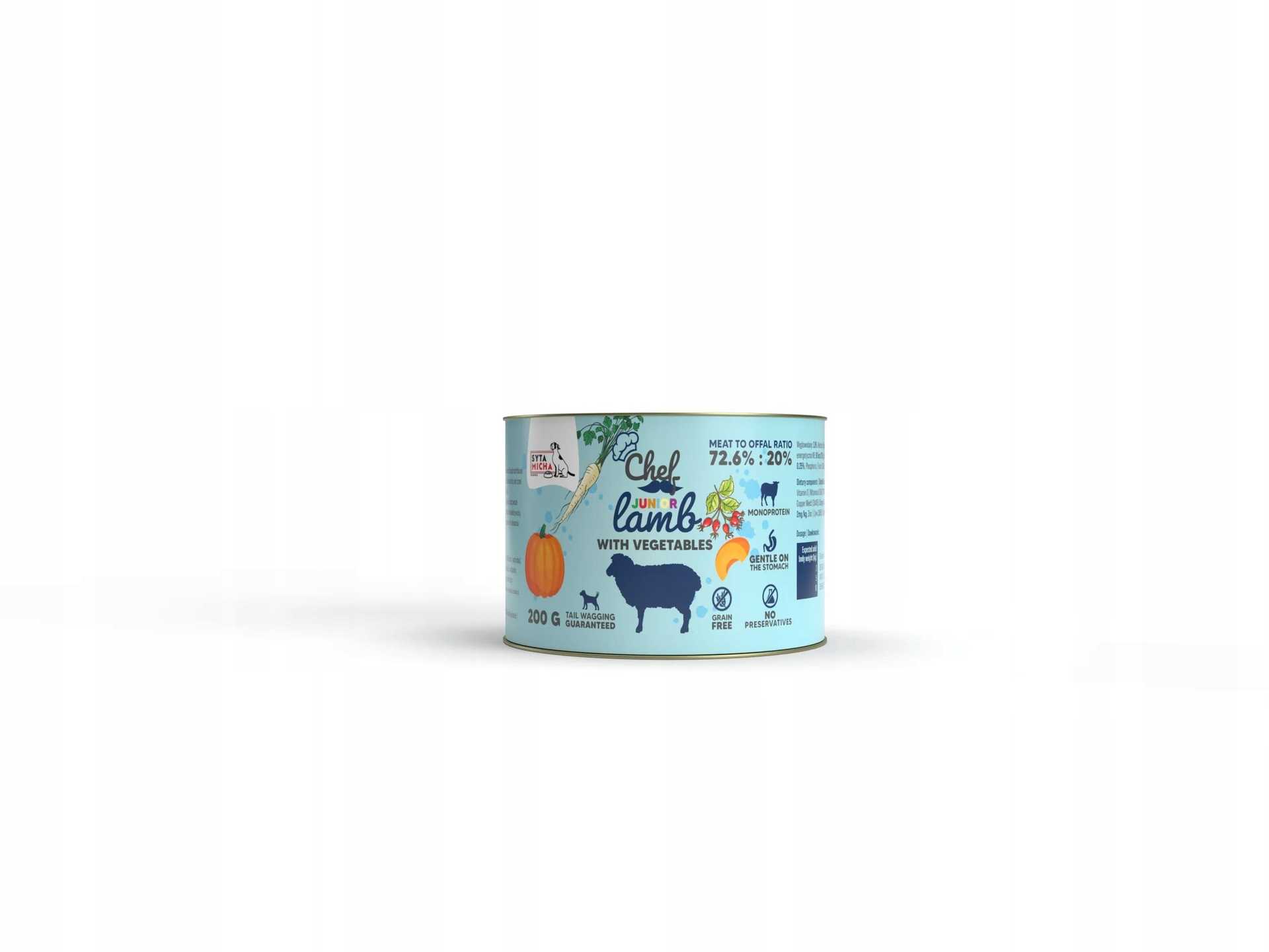 SYTA MICHA Chef Junior Lamb with vegetables Mono - wet dog food