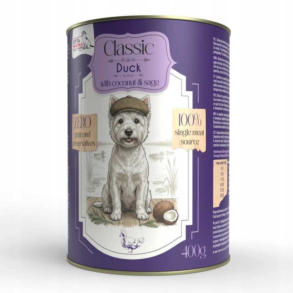 SYTA MICHA wet food for dogs duck with coconut, grain-free -