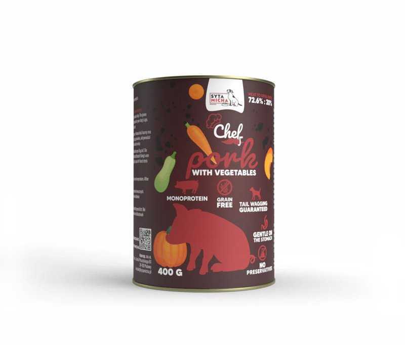 SYTA MICHA CHEF Pork with vegetables wet food for dog 4