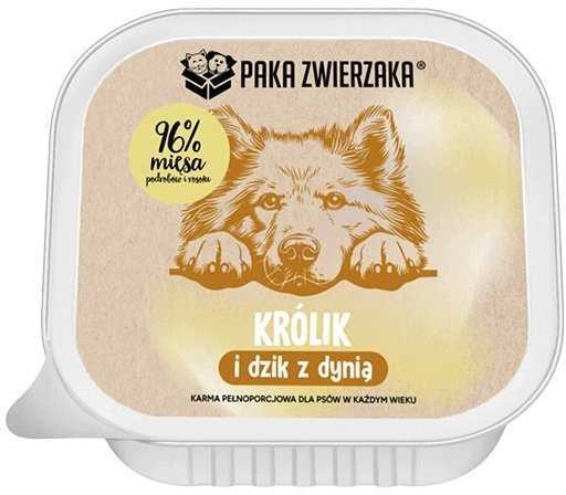 PAKA ZWIERZAKA _8413188 Rabbit and boar with pumpkin - wet dog food -