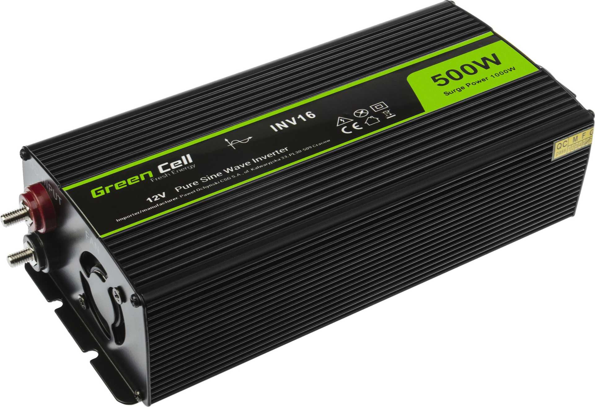 GREEN CELL 12V/230V 500W Power Inverter