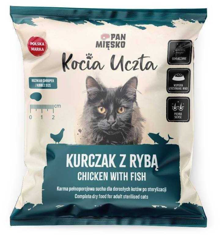 PAN MIĘSKO Dry cat food Kocia Uczta Chicken with fish dl