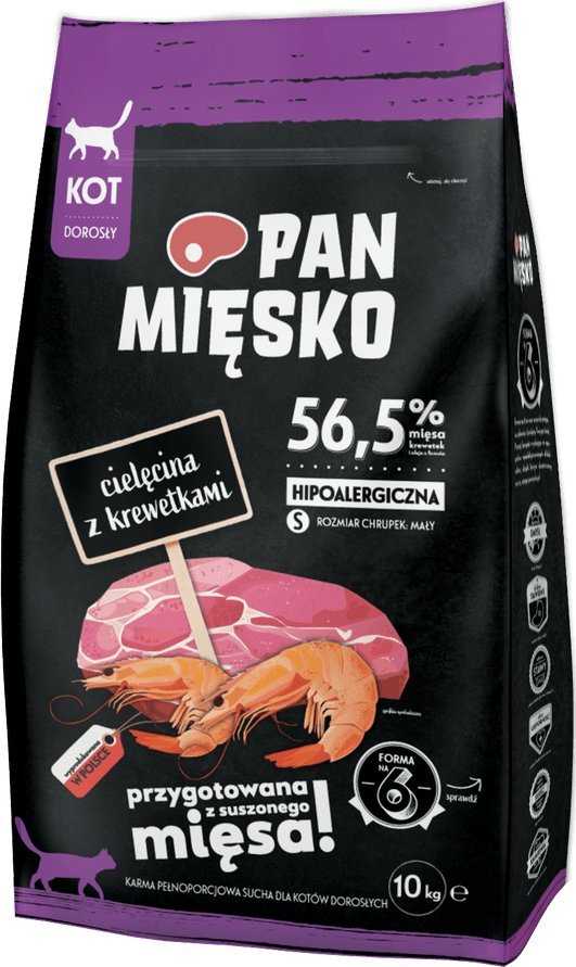 PAN MIĘSKO Dry food for cats Veal with shrimp (adult