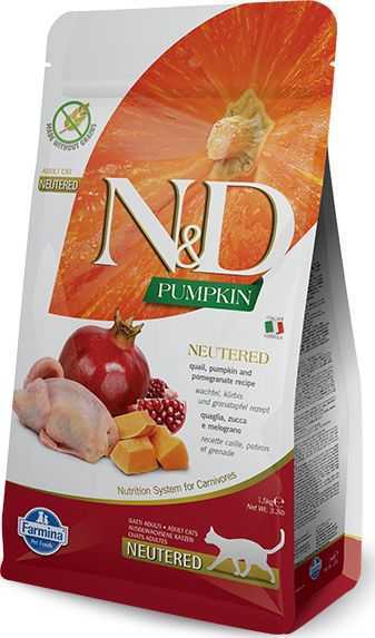 Farmina Pumpkin N AND amp;D Neutered Quail - dry cat food - 5kg