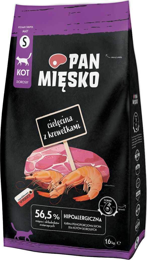 PAN MIĘSKO Cielęcina with shrimp dry cat food Chrupk