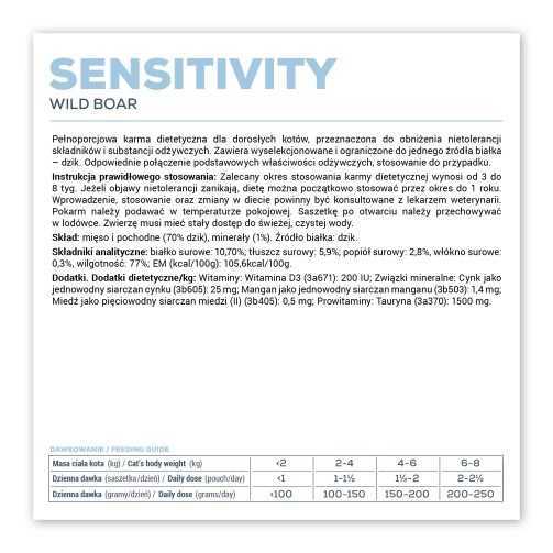 VetExpert VET EXPERT Veterinary Diet Sensitivity Cat - wet food for cats