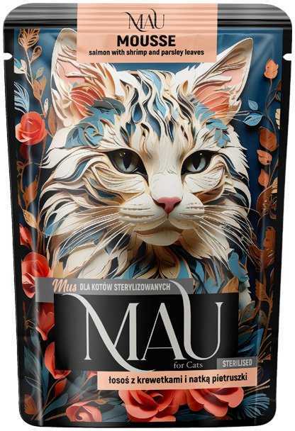 DOLINA NOTECI Mau Mus salmon with shrimp and parsley for a neutered cat