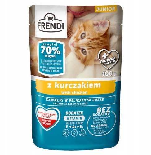 Frendi Junior pieces in chicken sauce pouch for cat