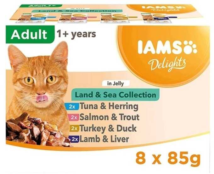 Eukanuba _8425385 IAMS DELIGHTS Land AND amp; Sea Collection in Jelly box – wet cat fo