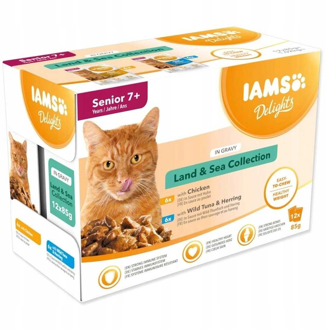 Eukanuba _8425381 IAMS DELIGHTS Senior Land AND amp; Sea Collection in Gravy box – wet