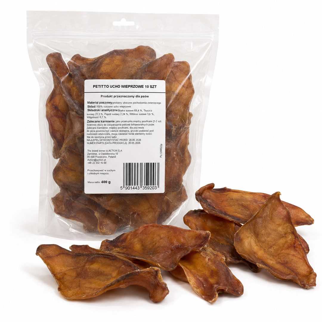 PETITTO pork ears for dog 10pcs