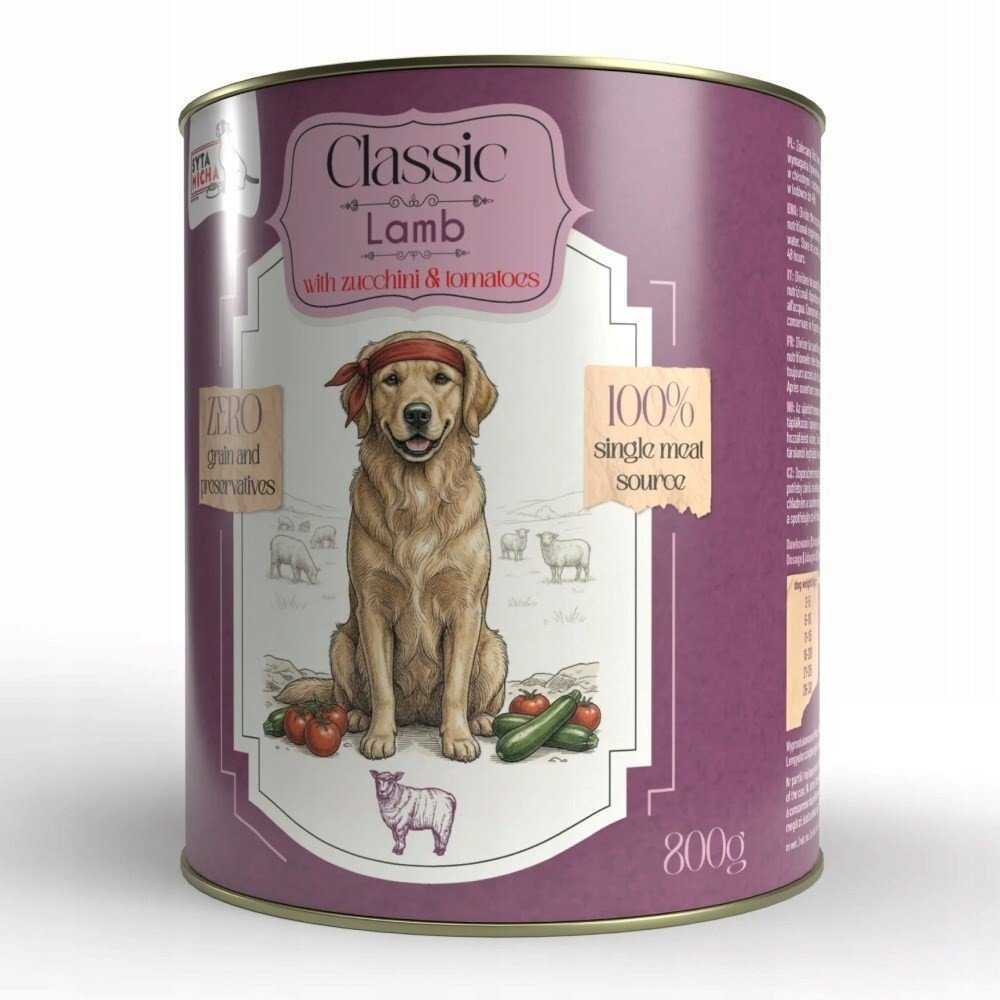 SYTA MICHA Classic Mono Lamb with zucchini - wet dog food - 8